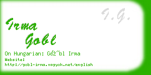 irma gobl business card